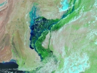 NOVE SATELITSKE FOTOGRAFIJE: Usljed poplava u Pakistanu formiralo se jezero široko čak 100 kilometara
