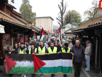 DEMONSTRACIJE U SARAJEVU: U glavnom gradu Bosne i Hercegovine protest podrške palestinskom narodu...
