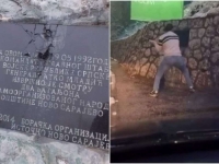 'DOBAR, DOBAR…': Objavljen snimak razbijanja ploče posvećene zločincu Mladiću, polupana je… (VIDEO)