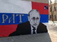 ALEKSANDAR VUČIĆ IMA UHODAN SISTEM DODVORANJA ZLOČINCIMA I ŠIROKIM NARODNIM MASAMA: U Beogradu osvanuo mural Vladimiru Putinu