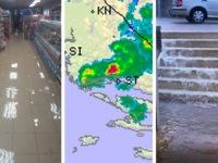 APOKALIPTIČNI PRIZORI S MORA: Olujno nevrijeme pogodilo Dalmaciju, ulice pod vodom, poplavile trgovine, olujni oblak visok 12 kilometara
