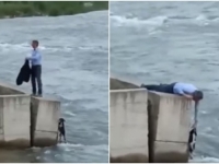 HEROJI SU MEĐU NAMA: Otišao sa svadbe, skinuo sako i spasio psa iz nabujale rijeke (VIDEO)