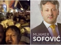 NAKON ŠTO JE NA REFERENDUMU SMIJENJEN NAČELNIK: Pogledajte kako je Muamer Sofović iz 'Naroda i pravde' uz trubače i 'Đurđevdan' predvodio slavlje u Višegradu (VIDEO)