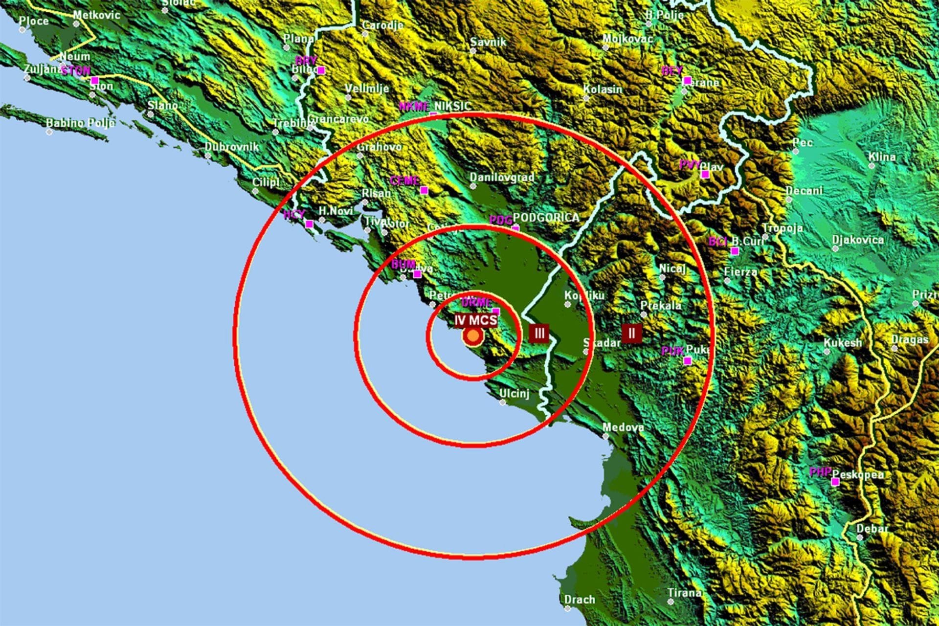 Землетрясение в черногории сегодня