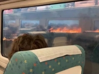 ZASTRAŠUJUĆI SNIMAK IZ ŠPANIJE: Voz zastao usred šume dok se sa obje strane približava vatra, putnike uhvatila panika (VIDEO)