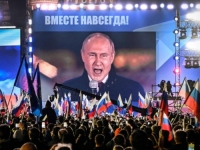 PROSLAVA ANEKSIJE DIJELOVA UKRAJINE U CENTRU MOSKVE: Ruski celebrityji na pozornici citiraju Hitlera, Putin urla - 'Pobijedit ćemo!' (VIDEO)