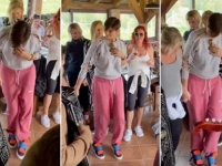 NIŠTA BEZ HERCEGOVKE: Procurio video, supruga poznatog nogometaša uz harmoniku i tambure povela kolo…