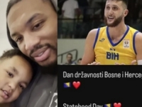 JUSUFU NURKIĆU POMOGAO KOLEGA IZ NBA: Uputili čestitku za Dan državnosti Bosni i Hercegovini (VIDEO)