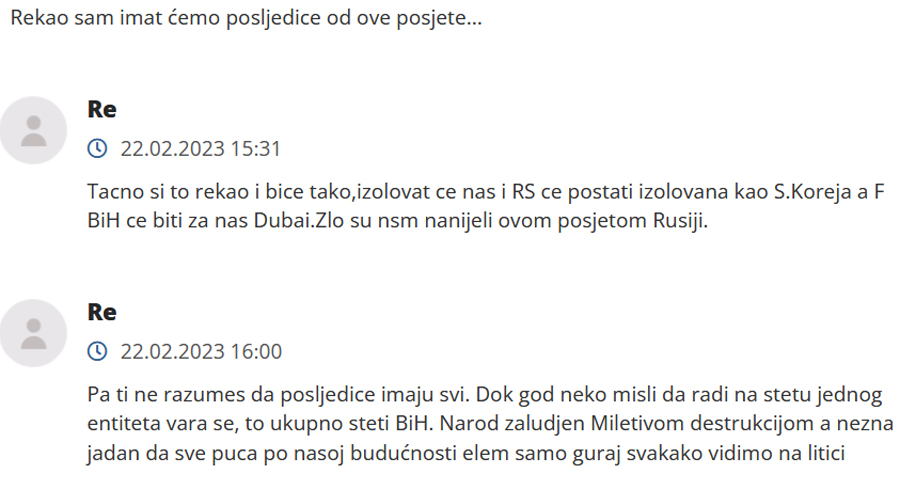 ‘IZOLOVAT ĆE NAS, POSTAĆEMO KAO SJEVERNA KOREJA; FBiH JE ZA NAS VEĆ DUBAI…’: Panika u Republici Srpskoj nakon reakcija Delegacije EU i Američke ambasade na posjetu Moskvi…