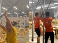 NEVJEROVATAN SNIMAK IZ KINE: Gosti i osoblje pokušali spasiti krov restorana usred oluje pa svi skupa odletjeli u zrak (VIDEO)