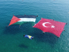 SRCEPARAJUĆI PRIZORI IZ ANTALIJE: Spasioci podršku Palestini iskazali razvijanjem zastava Palestine, BiH i Turske na moru