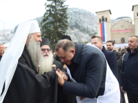 DODIK SA PATRIJARHOM PORFIRIJEM U FOČI: 'Veliki blagoslov izlio se na Foču, RS, a i šire' (FOTO)