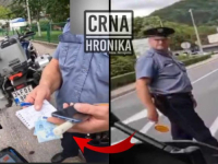 UHVAĆEN NA (NE)DJELU: Pogledajte kako bh. policajac uzima 20 eura mita od motocikliste (VIDEO)