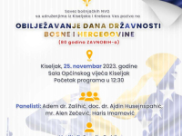 OBILJEŽAVANJE DANA DRŽAVNOSTI BOSNE I HERCEGOVINE U SUBOTU I U KISELJAKU: Skupu će se obratiti i načelnik...