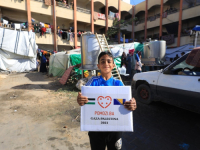 KAMIONI POMOZI.BA STIGLI U POJAS GAZE: Podijeljena pomoć Palestincima u gradu Khan Younis (FOTO)