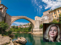 MOST SE NEKAKO I UKLAPA U PEJZAŽ 'STOLNOGA GRADA', ALI MUNARE NIKAKO: Šta je cilj Željane Zovko i HDZ-a u kampanji prikazivanja Starog mosta kao 'hrvatske kulturne baštine'?