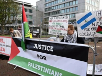 SOLIDARNOST S NARODOM GAZE: Protest propalestinskih grupa ispred Međunarodnog suda pravde u Hagu