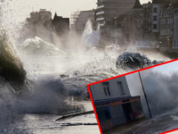 PAKLENA KOMBINACIJA PLIME I OLUJE: Ogromni valovi u sekundi potopili ulicu, građani  u šoku (VIDEO)