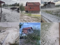 VELIKO NEVRIJEME U KRAJINI: Grad uništio usjeve, snažan vjetar rušio drveće (FOTO)