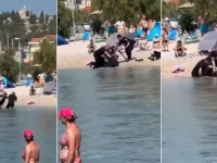DRAMA U DALMACIJI: Urlao i prijetio nožem na plaži, policija ga jedva savladala