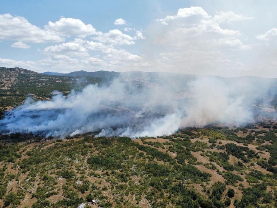 Vatrogascima situaciju dodatno otežava sjeverni vjetar koji pogoduje širenju vatre
