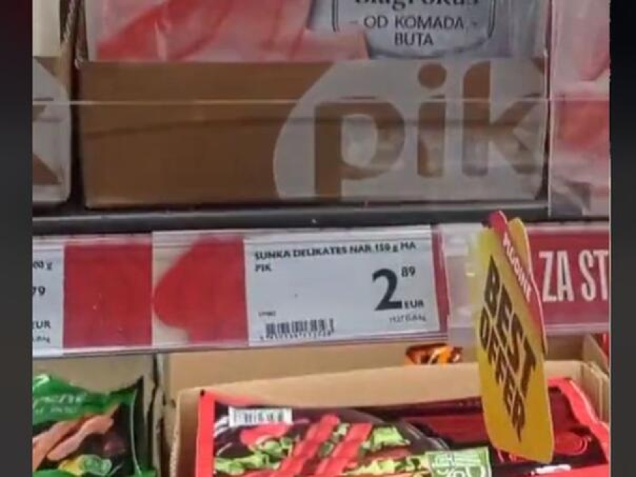 Ona je snimila i jedan jelovnik gdje je cijena hot-doga 10 eura, a pileći burger 11 eura