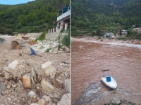 POTRESNI PRIZORI IZ SUSJEDSTVA: Nevrijeme razorilo jednu od najljepših hrvatskih uvala, bujica nosila zemlju u more (FOTO)