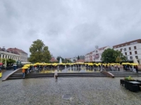 AKTIVISTI UDRUŽENJA I GRAĐANI NA TRGU SLOBODE: 'Zlatna vrpca' u Tuzli u znak sjećanja na prerano preminule mališane