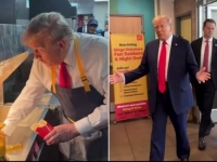 TAKO TO RADE U AMERICI: Trump u finišu kampanje prodavao pomfrit, Harris u crkvi...(FOTO, VIDEO)