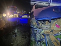 NESREĆA NA SJEVEROISTOKU BiH: Tri osobe prebačene u bolnicu, spasioci morali rezati auto