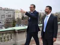 'SRDAČAN RAZGOVOR': Vučić se sastao sa Donaldom Trumpom Mlađim u Beogradu (FOTO)