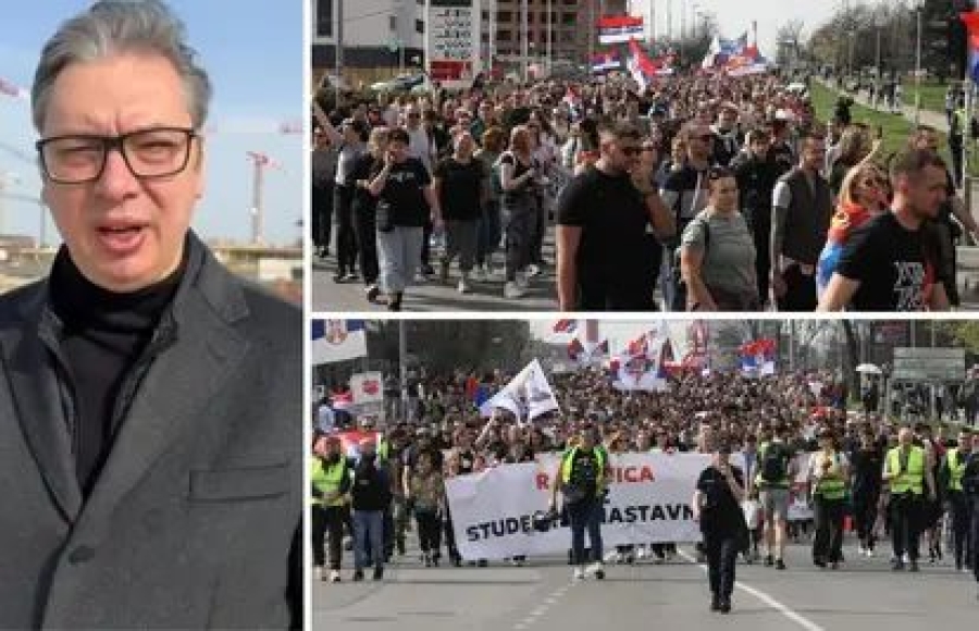 EVO KAKO JE VUČIĆ ZABRANJENIM ORUŽJEM RASTURIO DANAŠNJI STUDENTSKI PROTEST:  Ovo oružje izaziva jezu i zabranjeno je u mnogim zemljama (VIDEO) | Slobodna  Bosna