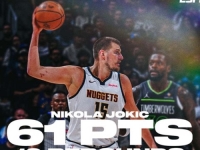 LUDILO NA NBA PARKETIMA: Nikola Jokić ubacio 61 poen u porazu svog 'Denvera' protiv 'Minnesote!'