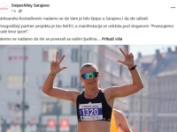 GEST KOJI JE ZASJENIO DANAŠNJE PORUKE: Srbijanska atletičarka usred Sarajeva digla tri prsta