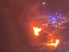 VELIKI ROJ DRONOVA POLETIO PREMA MOSKVI: Vatra na ulicama, pogođena zgrada