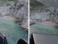 INTERVENCIJA NA KVARNERU: Pogledajte spektakularno slijetanje helikopterom na usku plažu na kojoj je spašen mladi turista