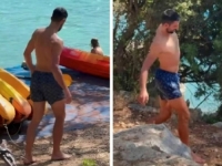 MUKE S HODANJEM PO KAMENJU: Novak Đoković s porodicom uživa u odmoru na Mljetu (VIDEO)