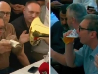 VUČIĆ U ZANOSU SA SVOJIM PROPAGANDISTOM VUČIĆEVIĆEM: Pjevale se četničke pjesme, kitili se trubači... (VIDEO)