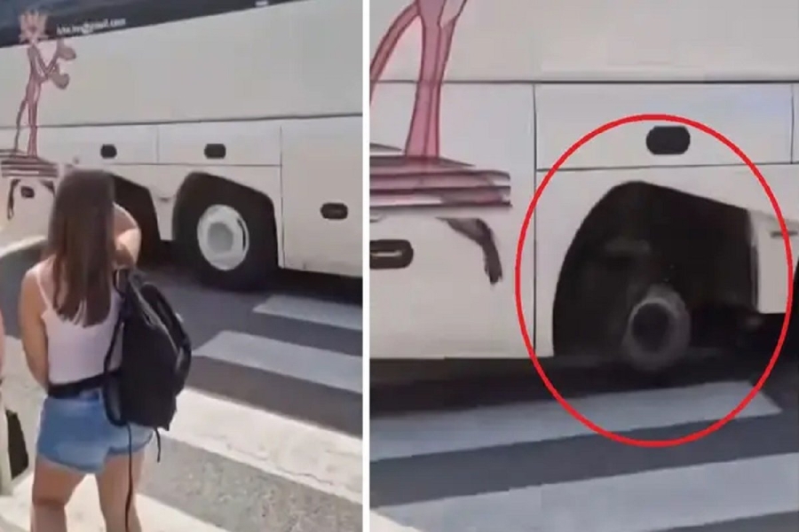 ŠOKANTAN SNIMAK: Djecu vozili na ekskurziju u autobusu kojem je otpao točak, roditelji ogorčeni