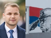 MURAL PRESUĐENOM RATNOM ZLOČINCU NA ZGRADI NARODNE KUHINJE U BANJOJ LUCI: Institucije BiH šute, a iz OHR-a... (VIDEO)