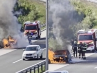 ZAPALILO SE VOZILO NA OVOM AUTOPUTU U NAŠOJ DRŽAVI: Plamen ga zahvatio u potpunosti