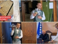 'VIP USLUGA ZA MINISTRA': Konobar pješke kroz Sarajevo nosio baklavu Rami Isaku (VIDEO)