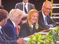 NIJE SE MOGLA SUZDRŽATI: Pogledajte reakciju Giorgie Meloni dok Trump priča (VIDEO)
