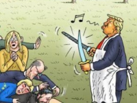 UOČI VELIKOG SASTANKA U BIJELOJ KUĆI: Ključni Putinov čovjek objavio provokativnu karikaturu