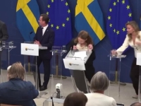 ZA ELISABET JE OVA SEDMICA POSEBNO BURNA: Švedska ministrica se onesvijestila i srušila na presici (VIDEO)