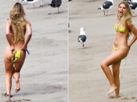 POGLEDAJTE BIZARNU NEZGODU MLADE GLUMICE NA PLAŽI: Nije se ni snašla, počela je samo vrištati...