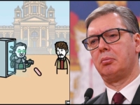 OVO MORATE VIDJETI: Cijela Srbija se valja od smijeha, Vučić u videoigrici puca iz pištolja napunjenim parizerom (VIDEO)