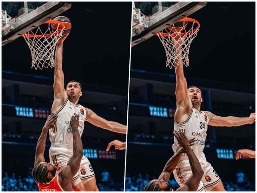 POTEZ KAO SA NBA PARKETA: Kenan Kamenjaš zakucao preko krilnog igrača 'Crvene zvezde'