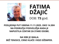 NESTALA FATIMA DŽAJIĆ NA PODRUČJU PODVELEŽJA: GSS traga za njom