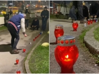POČAST ŽRTVAMA STRAVIČNOG POŽARA: Zapaljene svijeće ispred Doma penzionera u Tuzli, grad u tišini oplakuje stradale sugrađane